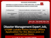 Disaster Management Expert Job at UTDRF Ladakh Police